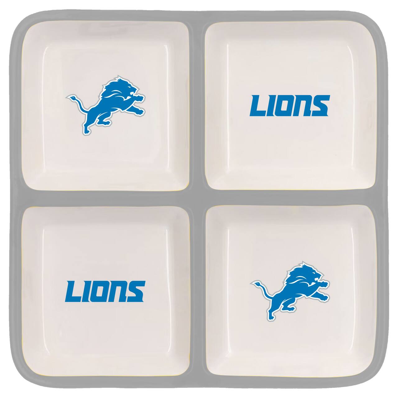 The Memory Company NFL 4 Section Square Ceramic Tray